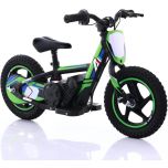 24V Electric Dirt Bike for Kids, 12" Wheel Electric Balance Bike for Ages 3-6 (Green)