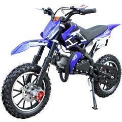 SYX-moto Holeshot Kids 50CC 2-Stroke Gas Dirt Bike (Blue)
