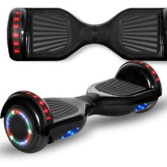 Black 6.5 inch Hoverboard with Bluetooth Speaker & LED Flashing Wheels, Self Balancing Scooter (UL Listed)