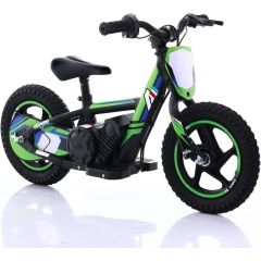 24V Electric Dirt Bike for Kids, 12" Wheel Electric Balance Bike for Ages 3-6 (Green)