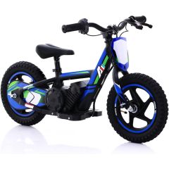 24V Electric Dirt Bike for Kids, 12" Wheel Electric Balance Bike for Ages 3-6 (Blue)