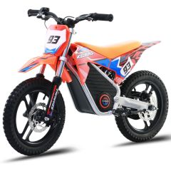Electric Dirt Bike for Kids, 36V 350W 14" Wheel Electric Balance Bike for Ages 6-12 (Orange)