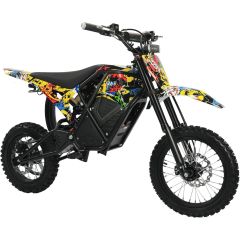2000W Electric Dirt Bike for Teens & Adults - 37MPH Off-Road EBike, 48V 23AH Removable Battery E Bikes, 14"/12" Fat Tires Bicycle, Hydraulic Brakes Mountain Trail Motorcycle for Ages 13+