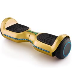Chrome Gold 6.5" Hoverboard, Bluetooth Hoverboard & LED Flashing Wheels, Self Balancing Scooter (UL Listed)