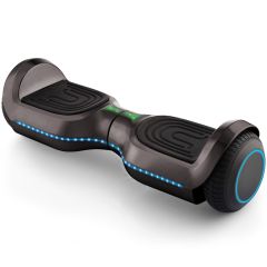 Chrome Black 6.5" Hoverboard, Bluetooth Hoverboard & LED Flashing Wheels, Self Balancing Scooter (UL Listed)