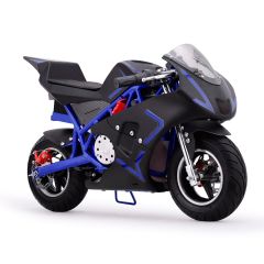 Blue Mini Gas Pocket Bike 40CC 4-Stroke Kids Bike Mini Motorcycle