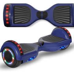 Blue 6.5 inch Hoverboard with Bluetooth Speaker & LED Flashing Wheels, Self Balancing Scooter (UL Listed)