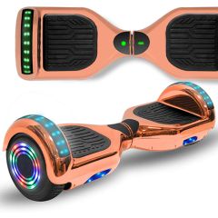 Chrome Rose 6.5 inch Hoverboard with Bluetooth Speaker & LED Flashing Wheels, Self Balancing Scooter (UL Listed)