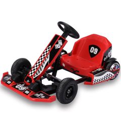 36V Electric Go Kart for Kids w/ Illuminated Colorful LED Wheels, Bluetooth Speaker - Red
