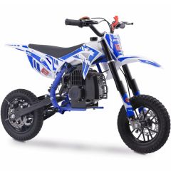 MotoTec Villain 52cc 2-Stroke Kids Gas Dirt Bike (Blue)