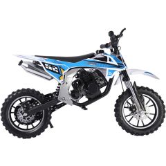 MotoTec Warrior 52cc 2-Stroke Kids Gas Dirt Bike (Blue)