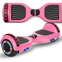 Pink 6.5 inch Hoverboard with Bluetooth Speaker & LED Flashing Wheels, Self Balancing Scooter (UL Listed)