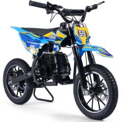 MotoTec Pioneer 49cc 2-Stroke Kids Gas Dirt Bike (Blue)