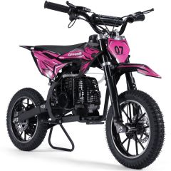 MotoTec Pioneer 49cc 2-Stroke Kids Gas Dirt Bike (Pink)