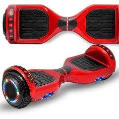 Red 6.5 inch Hoverboard with Bluetooth Speaker & LED Flashing Wheels, Self Balancing Scooter (UL Listed)