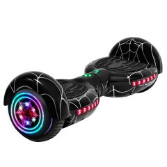 Neja X Black Spider Hoverboard with Bluetooth Speaker & LED Flashing Wheels (UL Listed)