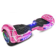 Neja X Pink Spider Hoverboard with Bluetooth Speaker & LED Flashing Wheels (UL Listed)