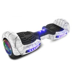 Neja X White Spider Hoverboard with Bluetooth Speaker & LED Flashing Wheels (UL Listed)