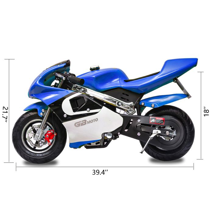 2023 GB MOTO 4-STROKE 40cc GAS POCKET BIKE Mini-MOTORCYCLE for kids and  Teens
