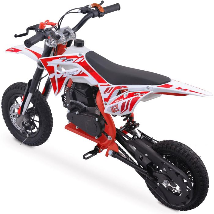 MotoTec Villain 52cc 2-Stroke Kids Gas Dirt Bike (Red)